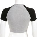 Graues Crop-Top für Damen 2