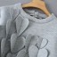 Graues Damen-Sweatshirt mit Herzen 2