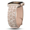 Gravírovaný remienok 38 mm 40 mm 41 mm pre Apple Watch série 1–9 SE SE2 Ultra Silikónový pás s leopardím vzorom Nastaviteľná veľkosť 14
