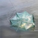 Green Fishing hopfällbart fisknät 6 hål 60 cm bärbar fälla för havskatt, ål och krabbor Självvikande fiskfångstnät Hållbar konstruktion Lätt att använda 2