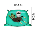 Green Waterproof Plant Repotting Mat 100 x 75 cm PE Garden Mat Against Contamination Foldable with Snaps Reusable 6