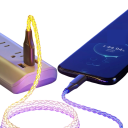 Γρήγορος καλωδίος δεδομένων USB A σε USB C 1 μ PD 66W φωτεινός καλωδίος 6A καλωδίος φόρτισης με ένδειξη ρεύματος γρήγορη φόρτιση και μεταφορά 3