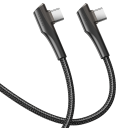 Γρήγορος φορτιστής καλώδιο διπλό USB C 2 μ PD 100W 90° υποδοχή τύπου C καλώδιο 5A καλώδιο δεδομένων 480 Mbps για φόρτιση και μεταφορά δεδομένων 2
