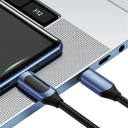 Γρήγορος φορτιστής καλώδιο USB C σε USB C 2 μ 100W καλώδιο δεδομένων PD 6 A LED ένδειξη τύπου C αμφίδρομο extra μακρύ 3