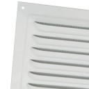 Grelha de ventilação metálica 150x150 mm Tampa de ventilador em alumínio com rede anti-insetos Abertura de ventilação para paredes e tetos Uso interior e exterior 3
