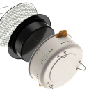 Grelhador portátil a carvão Aço inoxidável Grelhador BBQ dobrável para exterior grelhador de mesa para jardim piquenique viagem Bege 3