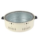 Grelhador portátil a carvão Aço inoxidável Grelhador dobrável de camping BBQ Grelhador de mesa para exterior para jardim camping piquenique Bege 1