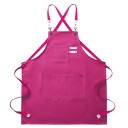 Grembiule da cucina in cotone 74x68 cm Grembiule unisex per cucinare, grigliare, bar, ristorante, caffè, studio, uniforme da lavoro 5