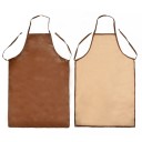 Grembiule da saldatore in pelle artificiale abbigliamento protettivo 97 x 65 cm poliuretano impermeabile e ignifugo per saldatura e lavori in officina 3