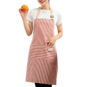 Grembiule di lino a righe senza maniche da cucina e giardinaggio Materiale naturale Protezione elegante per abbigliamento Pratica e leggera 4