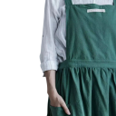 Grembiule in lino e cotone vintage senza maniche con tasche 98x88 cm Grembiule da giardinaggio Grembiule da cucina in lino con tasche 2