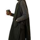 Grembiule lungo da donna 96x65 cm Grembiule da cucina impermeabile con tasche per cucinare, dipingere, cosmetica e unghie 3