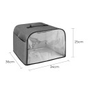 Grey Transparent Cover for Kitchen Appliances 36 x 34 x 25 cm Waterproof Dustproof Protector with Pockets and Top Handle 2