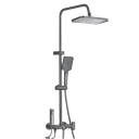 Grifo de ducha con cabezal de lluvia y ducha de mano Ducha bidet para agua fría y caliente Sistema de baño con juego de ducha de alta presión 8