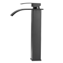 Grifos de lavabo de acero inoxidable con caño alto para agua caliente y fría grifo de baño lavabo de diseño 1