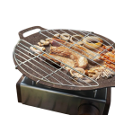 Griglia 26 x 8,5 x 2 cm Acciaio Inossidabile Griglia Portatile per Carne Verdura Pesce Griglia da Esterno e Campeggio Argento 4