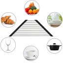Griglia di drenaggio pieghevole per stoviglie 40,5 × 23 × 8 cm Sopra il lavello per asciugare frutta verdura stoviglie resistente al calore acciaio inossidabile stabile risparmio di spazio 6