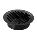 Griglia di ventilazione in acciaio inox 130 mm con chiusura rotonda 125x190x55 mm, copertura per aperture di ventilazione, tappo per sistemi di ventilazione per pareti esterne, protezione contro i parassiti 2