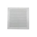Griglia di ventilazione in metallo 250x250 mm Copertura in alluminio per ventilatore con rete contro gli insetti Apertura di ventilazione per pareti e soffitti Uso interno ed esterno 1