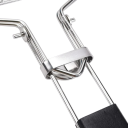 Griglia in acciaio inox con manico 32 cm Griglia rettangolare 34 x 22,5 cm Griglia rotante per carne pesce verdura Grigliate all'aperto 2