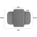 Grijze beschermhoes voor armsteun 44 x 30,8 x 20 cm Kussen met zak Opbergruimte voor armsteun Universele autobeschermer 2