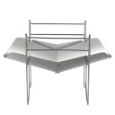 Gril de jardin portable pliable en acier inoxydable 41,5x26,5x27,5 cm Foyer avec grille Étui de rangement Camping Pique-nique Grillade 1