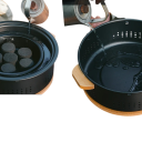 Gril portable à charbon de bois en acier inoxydable Gril BBQ pliable extérieur de camping gril de table pour jardin pique-nique voyage Noir 5