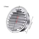 Grille de ventilation ronde 150 mm 148x180x50 mm Acier inoxydable 201 Grille de protection contre les insectes Ventilation intérieure et extérieure Évacuation de l'air 5