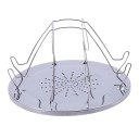 Grille-pain de camping en acier inoxydable Pliable pour toast et sandwiches Grille-pain portable pour camping Argenté 1