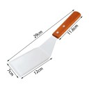 Grillip Spatula 29 x 7 x 12 x 11,6 cm Ruostumaton teräksinen lihankääntäjä ja hampurilaiset Puinen kahva BBQ keittiövälineet grillaukseen 6