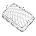 Grillkorg 19,3 x 13,5 x 4,6 cm Rostfritt stål Rektangulär BBQ-korg för grillning av grönsaker, kött och fisk Bärbart grilltillbehör 3