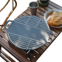 Grillrács 26 x 8,5 x 2 cm Rozsdamentes acél Hordozható rács hús, zöldség és hal grillezéséhez Kültéri grillrács és kempingezés Ezüst 3