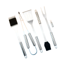 Grillwerkzeugset 5 Teile Edelstahl BBQ Utensilien Grillmesser Gabel Wender Zange und Butterbürste Grillzubehör 2