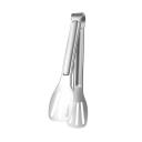 Grillzange 23,8 cm Edelstahl Silberne BBQ Zange zum Grillen von Fleisch Fisch Gemüse Küchenzange Grillzubehör 3