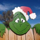 Grinch Christmas Fence Decoration 2