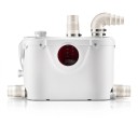 Grinder Pump for WC 500 W Lift 8 m and Flow Rate 110 l/min 4 Inlets FLO500-BE White For Toilet and Shower For Cellar and Laundry 8