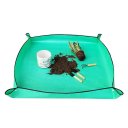 Grøn vandtæt plantetransplantationsmåtte 66 x 66 cm PE-materiale havearbejdsmåtte mod jordforurening 1