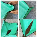 Grøn vandtæt plantetransplantationsmåtte 66 x 66 cm PE-materiale havearbejdsmåtte mod jordforurening 2