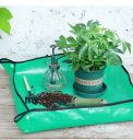 Grøn vandtæt plantetransplantationsmåtte 66 x 66 cm PE-materiale havearbejdsmåtte mod jordforurening 3