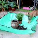 Grøn vandtæt plantetransplantationsmåtte 66 x 66 cm PE-materiale havearbejdsmåtte mod jordforurening 5