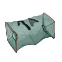 Grønt foldbart netfiskebur 45 x 22 cm krebs-, krabbe- og rejefælde med agnnet til hav- og ferskvandsfiskeri 1