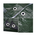 Groot waterdicht zeildoek 3x4 m Versterkte duurzame folie voor buiten met kabel en ringen UV-bescherming voor tuin, schuur, dak en huishouden 2