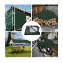 Groot waterdicht zeildoek 3x4 m Versterkte duurzame folie voor buiten met kabel en ringen UV-bescherming voor tuin, schuur, dak en huishouden 5