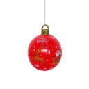 Grosse décoration de Noël gonflable 60 x 80 cm Boule avec impression du Père Noël sur un traîneau Décoration suspendue extérieure pour la décoration 2