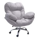 Großer weicher Bürostuhl mit Rollen Höhenverstellbar Herzförmige Rückenlehne 100–110 x 80 cm Technischer Stoff und Schaumstoff Für das Büro 4