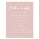 Großes Kinderbild 50 x 70 cm Rosa Plakat mit dem Zitat Let them be little Motivierender Text Polyesterleinwand Ohne Rahmen Zimmerdekoration 1