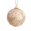 Großes Set mit 30 Stück glitzernden Weihnachtskugeln 6 cm champagnergoldene hängende Dekorationen für den Weihnachtsbaum und Neujahrsfeiern 2