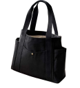 Grote canvas schoudertas met zakken Stijlvolle winkel- en werktas Voor laptops tot 15,6&#39;&#39; Canvas schoudertas 10
