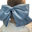 Grote dubbele satijnen haarstrik, haarspeld, elegante haaraccessoire, luxe haarstrikken, stijlvol haarornament 11
