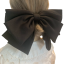 Grote dubbele satijnen haarstrik, haarspeld, elegante haaraccessoire, luxe haarstrikken, stijlvol haarornament 4